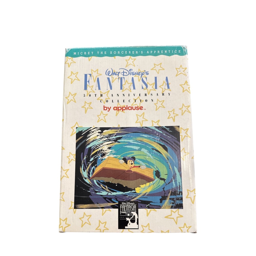 Disney Fantasia 50th Anniversary Mickey Sorcerer Apprentice Applause Vintage Box